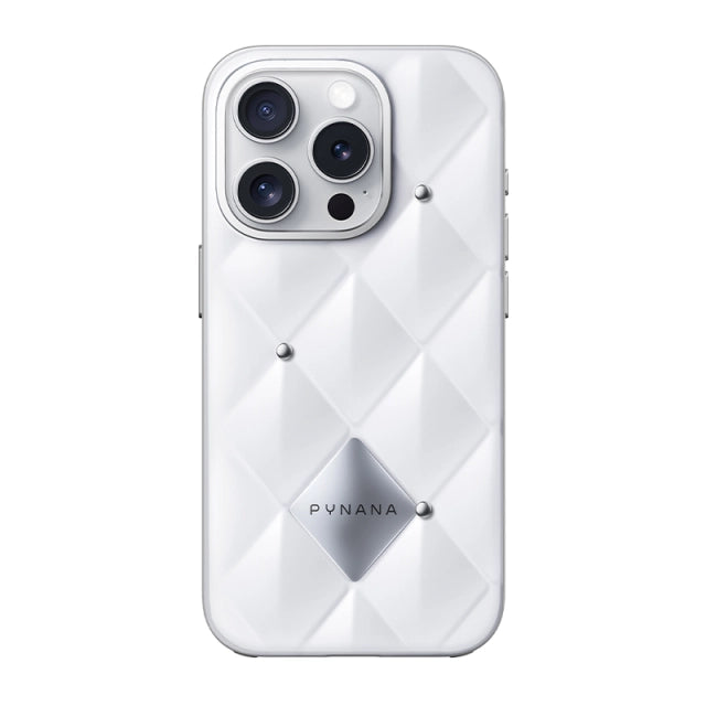 Pynana Crystal Case Iphone 15 Pro Max White With Stone Diamond Cut Luxury Design“ Premium Quality, Stylish & Durable Protective Case