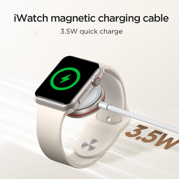 JOYROOM S-IW011 USB-C Magnetic Charging Cable for Apple Watch 1.2m White