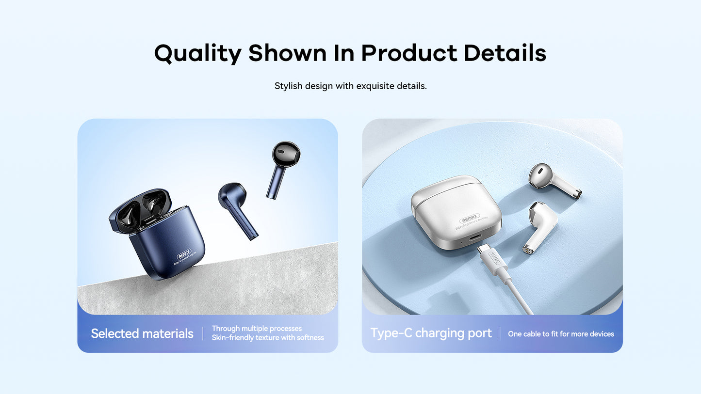 Remax Brand X-IRON Ser. Alloy Bluetooth 5.3 earphones/handfree HQ Wireless Audio
