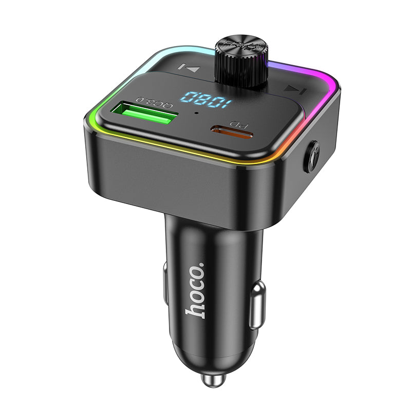 HOOC CAR BLUETOOTH 5.0 FM TRANSMITTER WIRELESS AUDIO PLAYER WITH 30W FAST CHARGING TYPE-C AND USB-A