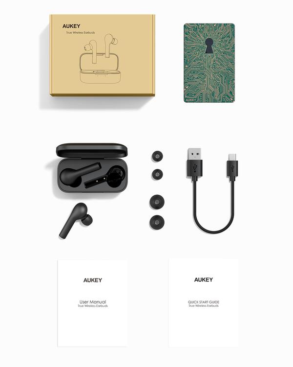 Aukey Ep T21 Move Compact True Wireless Earbuds 35H Playtime Bluetooth 5 0 Clear Calls Voice Assistant Lightweight Design Black“ Premium Quality, Stylish & Durable Protective Case