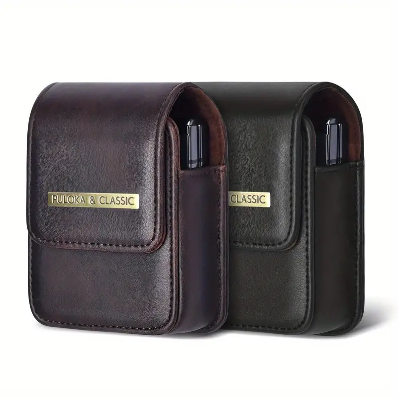 Puloka Leather Samsung Z Flip Series Phone Hanging Pouch Case , 360° Protection