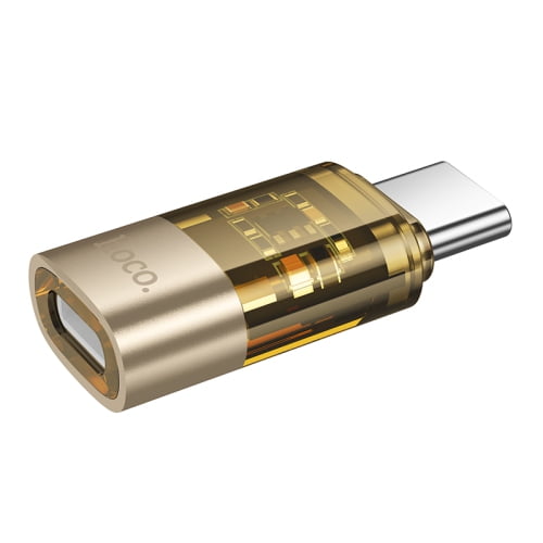 Type-C to Lightning Transparent Adapter with 3A Charging and Plug & Play