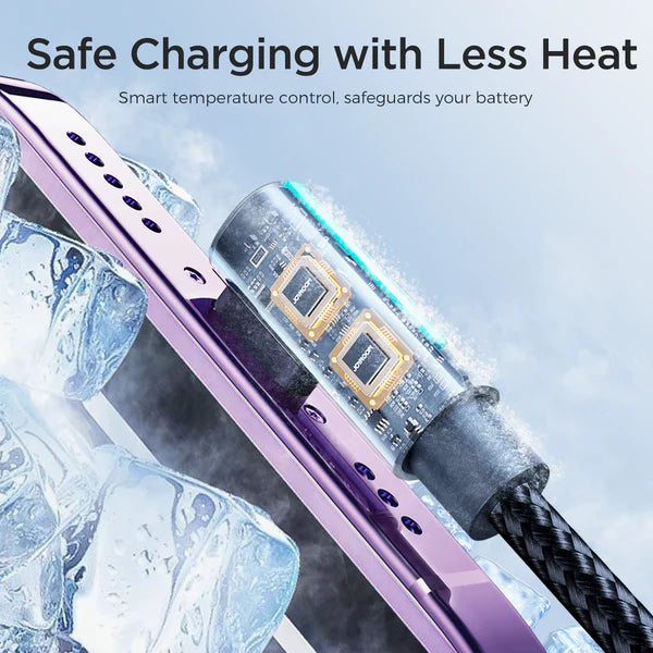 JOYROOM S-CL020A17 20W Type C - 8-Pin Right Angle Fast Charging Data Cable 1.2M
