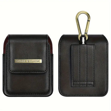 Puloka Leather Samsung Z Flip Series Phone Hanging Pouch Case , 360° Protection