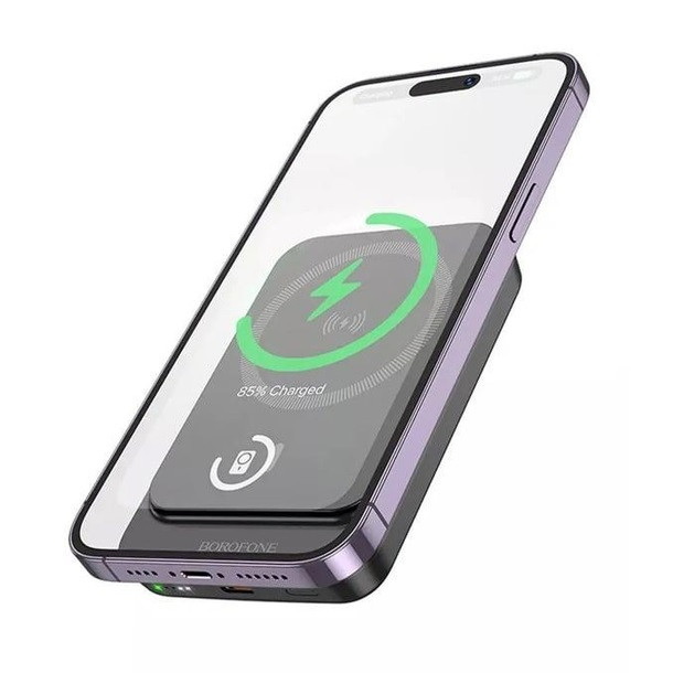 Borofone Bj63A 10000Mah Power Bank Pd 20W Fast Charging Wireless Charging Magsafe Compatible Black“ Premium Quality, Stylish & Durable Protective Case