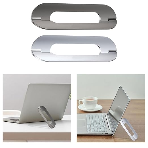 Mini Foldable Laptop Stand with Adhesive Base for Full Size Laptops