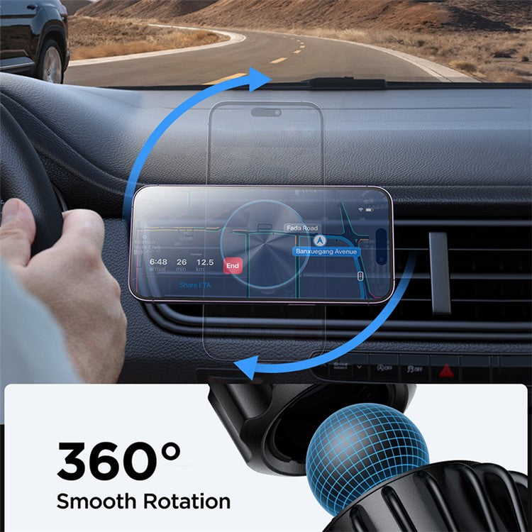 15W Magsafe Fast CAR Charger with Air Vent Holder For iPhone 11,12,13,14,15,16 Series and SAMSUNG S Series