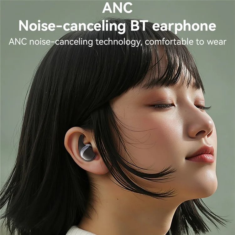 BT5.3 Long Battery Life Touch Control ANC Noise Reduction TWS Earphone Black