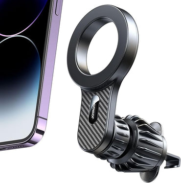 Magnetic 360 Rotate Adjustment Car Phone Mount Air Vent Holder for Smartphones (iPhone, Samsung & More)- Black
