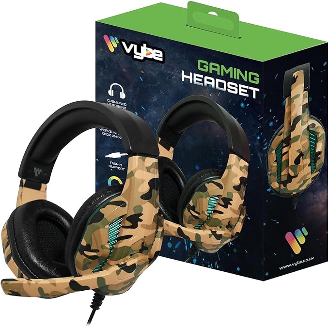 Camouflage Gaming Headset 3.5mm AUX Jack Wired Headphones Gamer Cool Game Headphone With Microphone Built-In