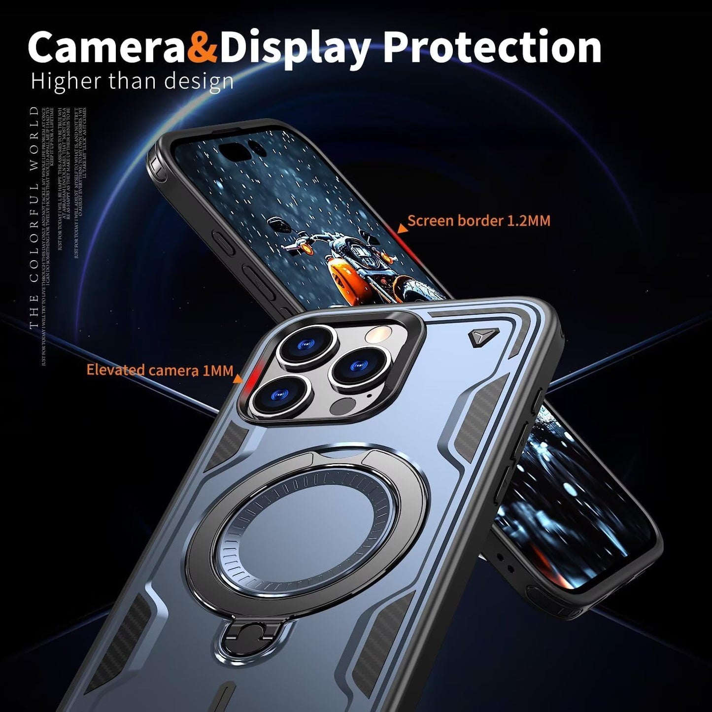 Armour Strong Stand Case For Magsafe iPhone 17 Pro Max,16,15,14,13,12 Complete Protection Cover 360 Rotate Strong Grip