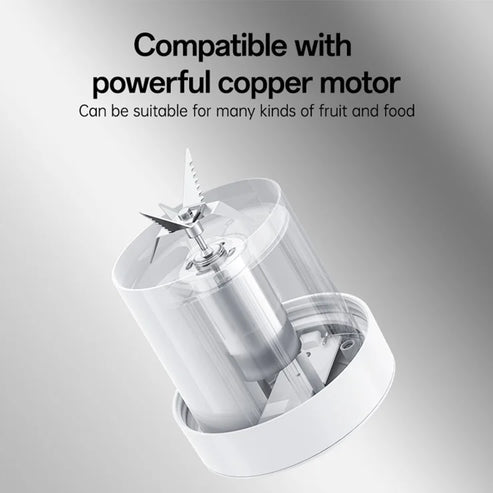 Portable Blender 450ml Rechargeable Juicer with 6 Blades for Travel