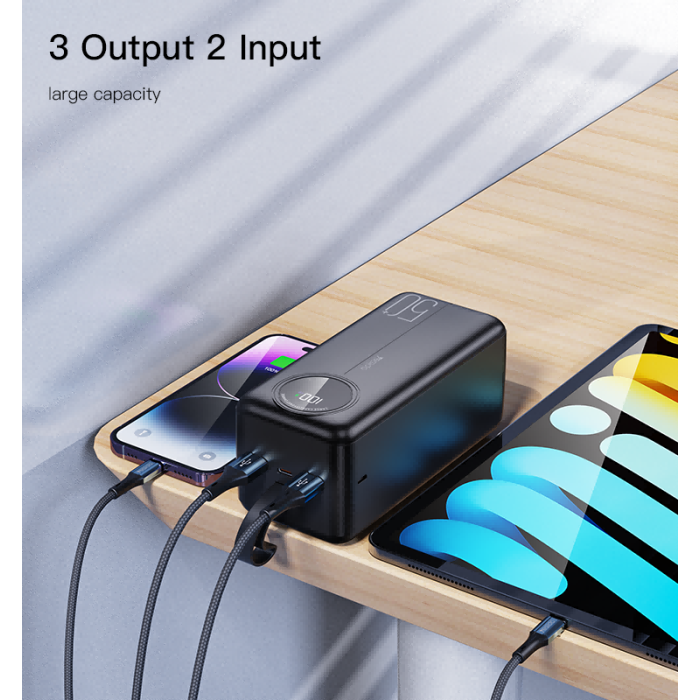 40000Mah Power Bank With Lcd Display 22 5W Fast Charging Usb Type C“ Premium Quality, Stylish & Durable Protective Case