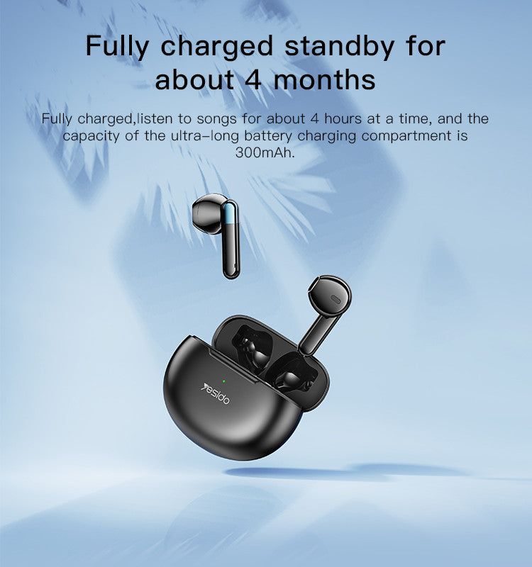 Yesido TWS12 Handfree | Portable Gaming TWS Wireless Headset Earbuds Earphone | True Wireless Earbud