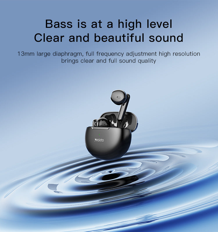 Yesido TWS12 Handfree | Portable Gaming TWS Wireless Headset Earbuds Earphone | True Wireless Earbud