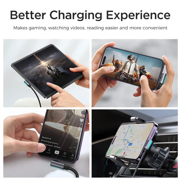 JOYROOM S-CL020A17 20W Type C - 8-Pin Right Angle Fast Charging Data Cable 1.2M