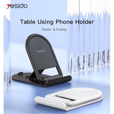Adjustable Folding Plastic Phone Holder for Car and Desktop Use