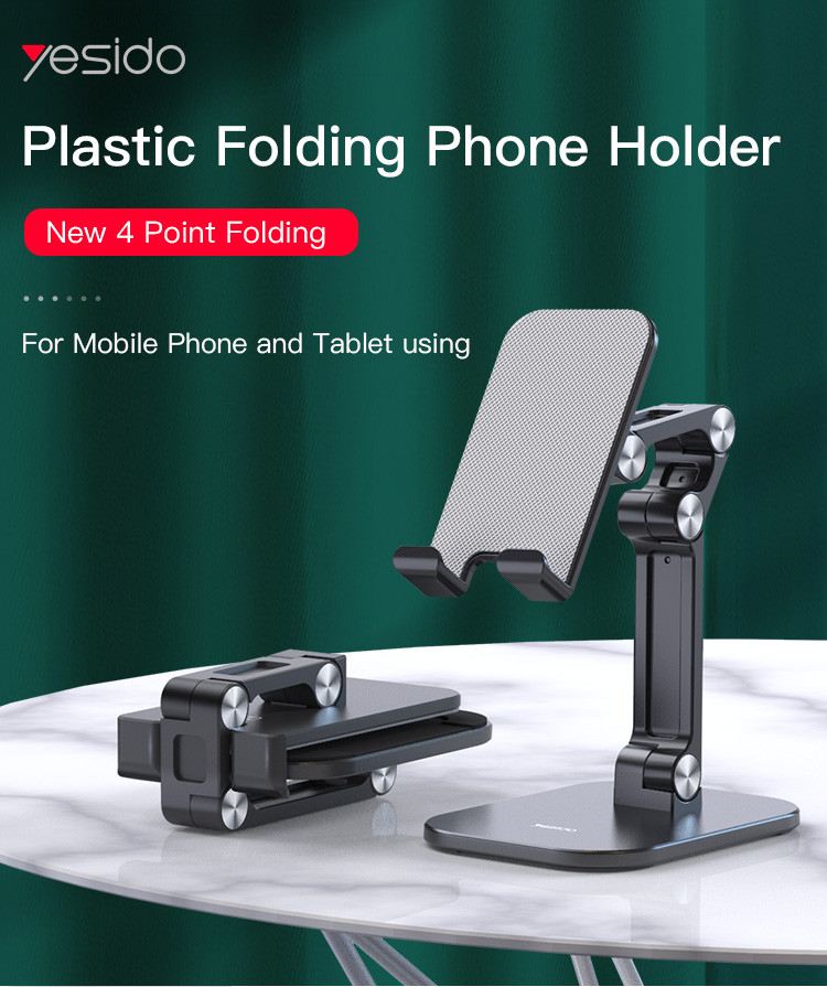 Yesido C104 Desktop Angle Adjustable Mobile Phone Stand Aluminum Alloy Tablet Cell Phone Holder