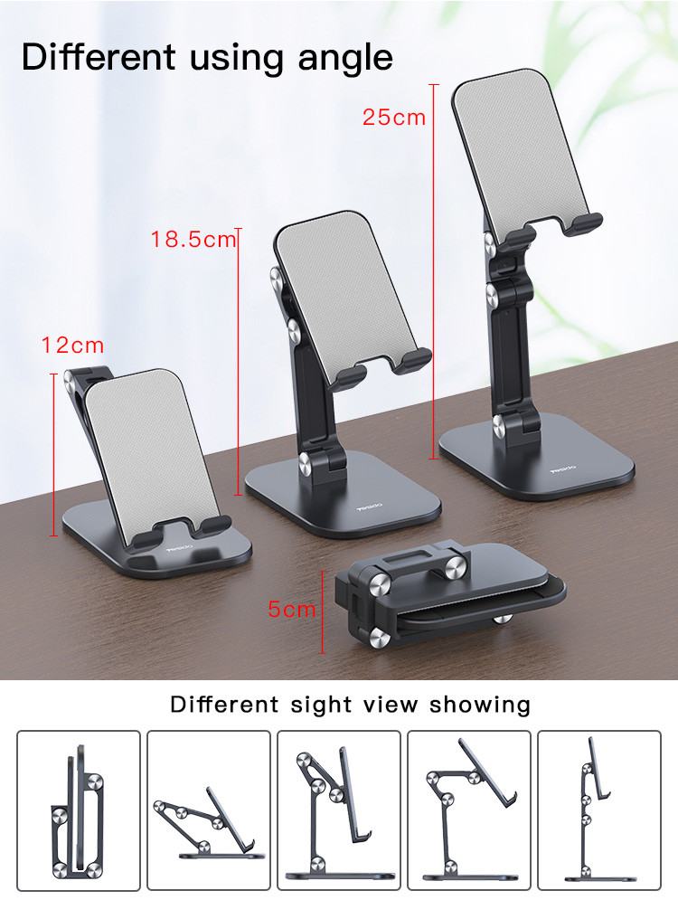 Yesido C104 Desktop Angle Adjustable Mobile Phone Stand Aluminum Alloy Tablet Cell Phone Holder