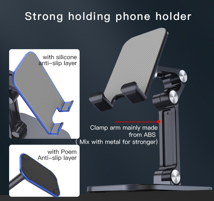 Yesido C104 Desktop Angle Adjustable Mobile Phone Stand Aluminum Alloy Tablet Cell Phone Holder