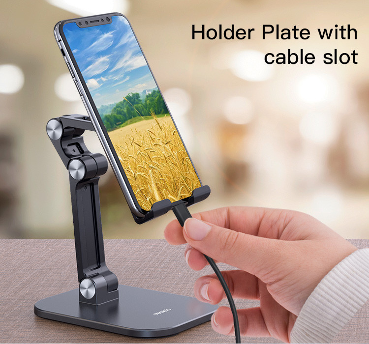 Yesido C104 Desktop Angle Adjustable Mobile Phone Stand Aluminum Alloy Tablet Cell Phone Holder