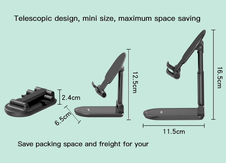 Yesido C85 Portable Desktop Telescopic Folding Phone Holder | Adjustable Aluminium Alloy Tablet Stand