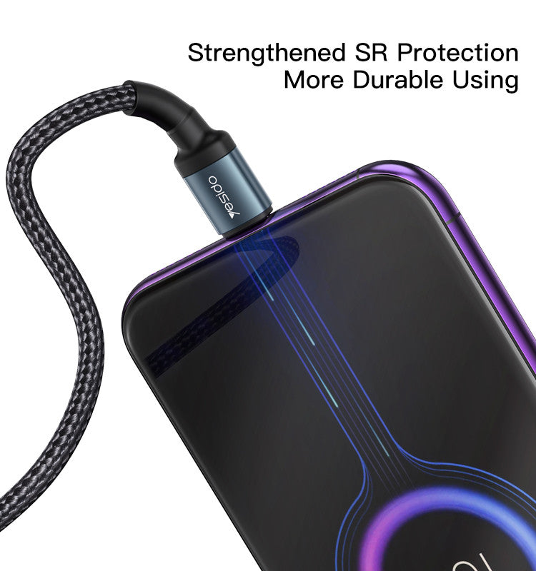Yesido CA78 1.2M/2M/3M 60W Mobile Phone Tablet Laptop Fast Charging Type-C To Type-C Data Cable