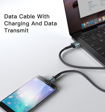 Yesido Ca74 1 2 2 3 Meters Nylon Braided Fast Charging Aluminum Alloy Usb To 8 Pin Data Cable“ Premium Quality, Stylish & Durable Protective Case