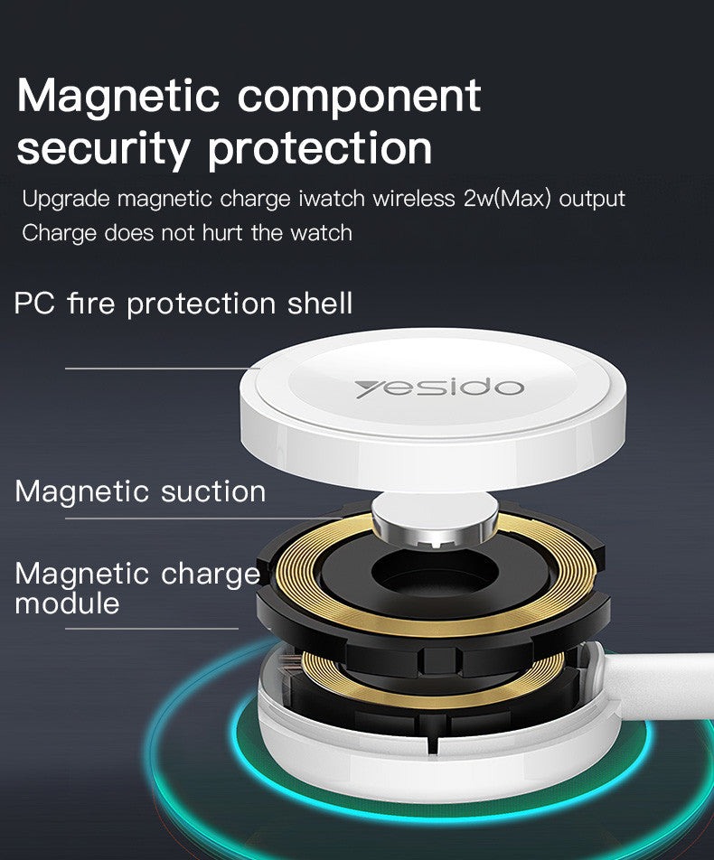 Yesido Ca69 1 Meter Pvc 2W For Iwatch Original Wireless Charging Dock Charger Line“ Premium Quality, Stylish & Durable Protective Case