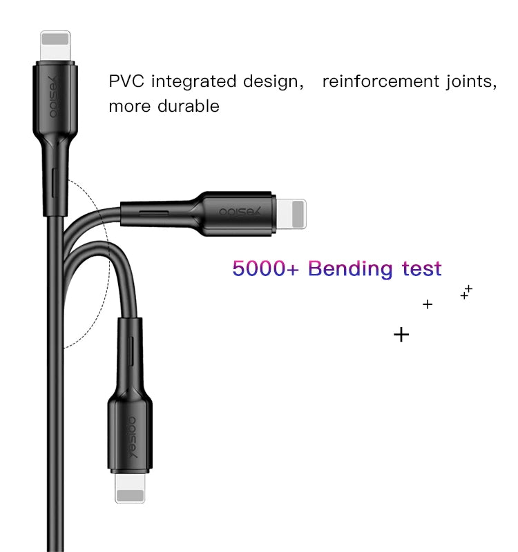 Yesido CA41 Data Cable Line USB To Micro Type-C Lightning Mobile Phone Charging 3 In 1 Usb Cable