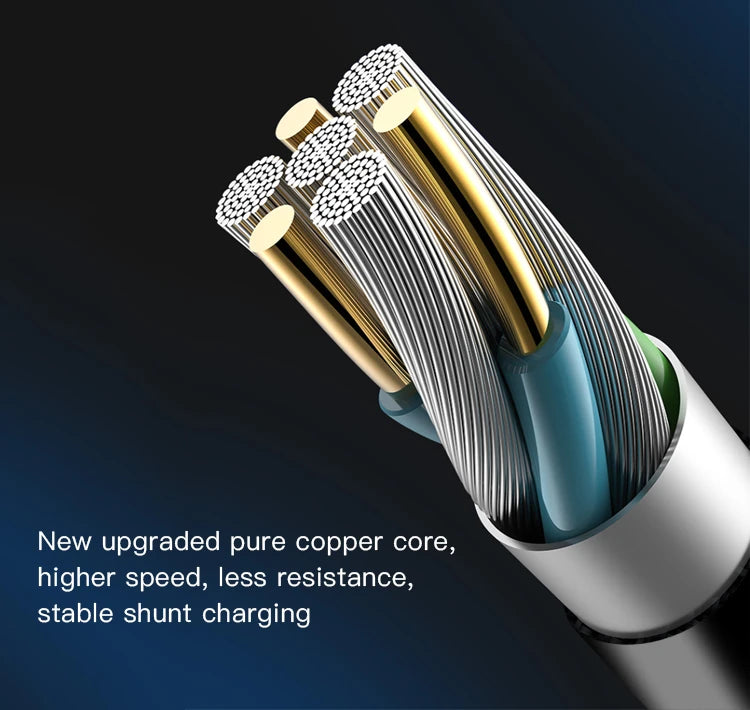 Yesido CA41 Data Cable Line USB To Micro Type-C Lightning Mobile Phone Charging 3 In 1 Usb Cable