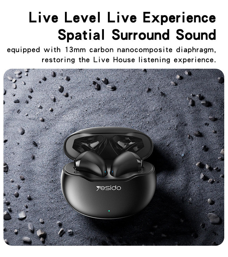 Yesido Tws21 Wireless Bluetooth Earphone Enc Ture Wireless Headphone Sport Headset“ Premium Quality, Stylish & Durable Protective Case
