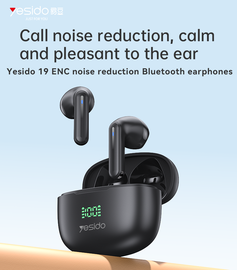 Yesido TWS19 Bluetooth5.3 with Microphone and Touch Control Ultra-Light Wireless Bluetooth Earphone