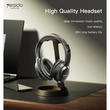 Over-Ear Wireless Headphones with Mic, 25hr Playtime, HI-Resolution Sound, Hi-Fi Stereo Sound, Bluetooth 5.3, Foldable Design, Type-C Charging