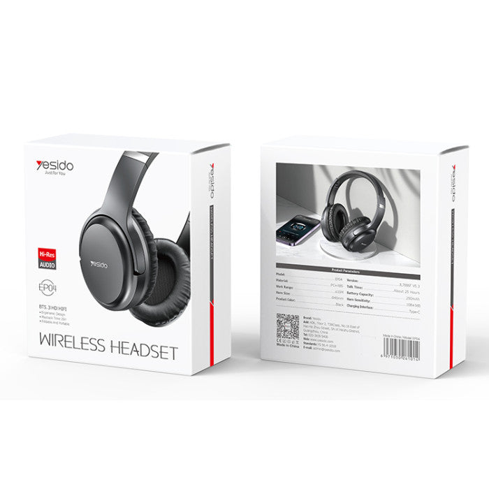 Over-Ear Wireless Headphones with Mic, Hi-Fi Stereo Sound, Bluetooth 5.3, Foldable Design