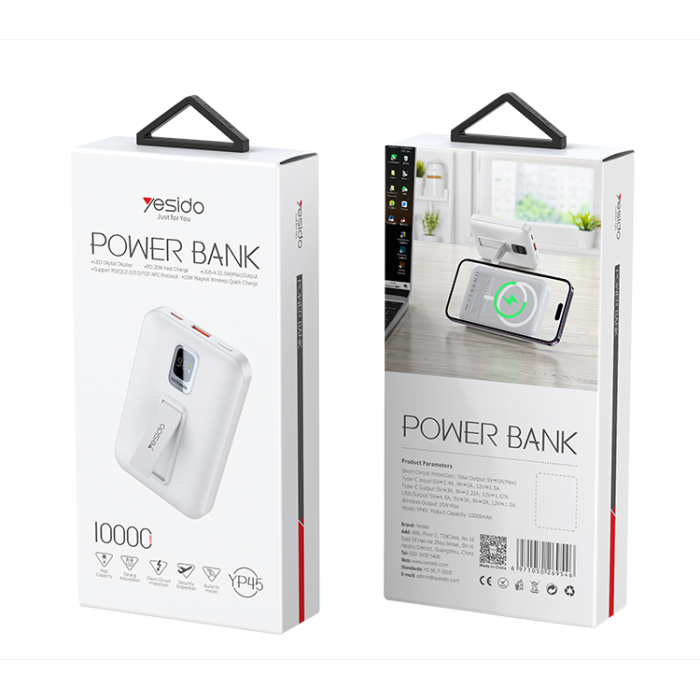 Yesido YP45 10000mAh MagSafe Wireless Fast Charging Power Bank