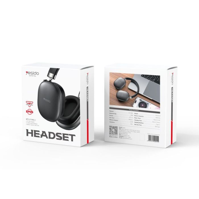 Yesido Amazing Bluetooth Headphones Clear & Loud Music Quality Built-in Microphone