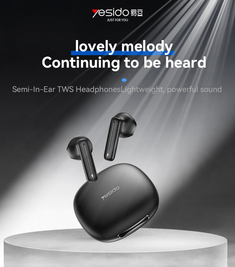 Yesido TWS25 BT5.3 TWS Bluetooth Earphone | With HD Microphone Without Delay Semi-In-Ear Headset