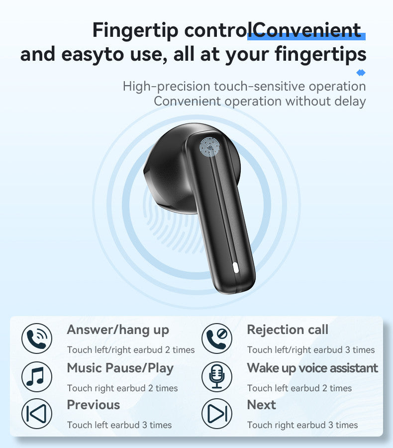 Yesido TWS25 BT5.3 TWS Bluetooth Earphone | With HD Microphone Without Delay Semi-In-Ear Headset
