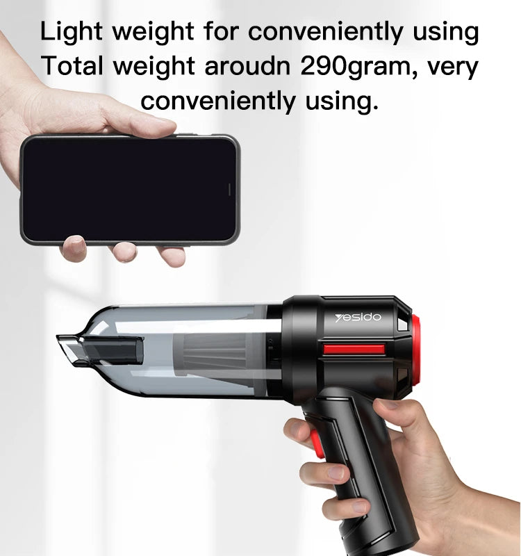 Yesido Vc03 Hot Selling 4500Pa Portable Compact Handheld Car Vacuum Cleaner“ Premium Quality, Stylish & Durable Protective Case