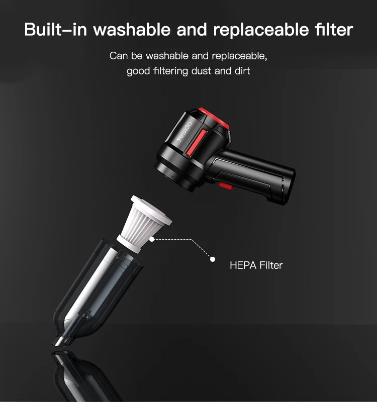 Yesido Vc03 Hot Selling 4500Pa Portable Compact Handheld Car Vacuum Cleaner“ Premium Quality, Stylish & Durable Protective Case