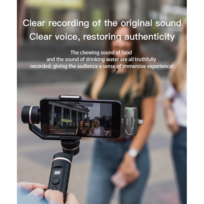 Portable Wireless Transmission 360 Pickup Voice Type-C Transmit Port Wireless MEMS Microphone