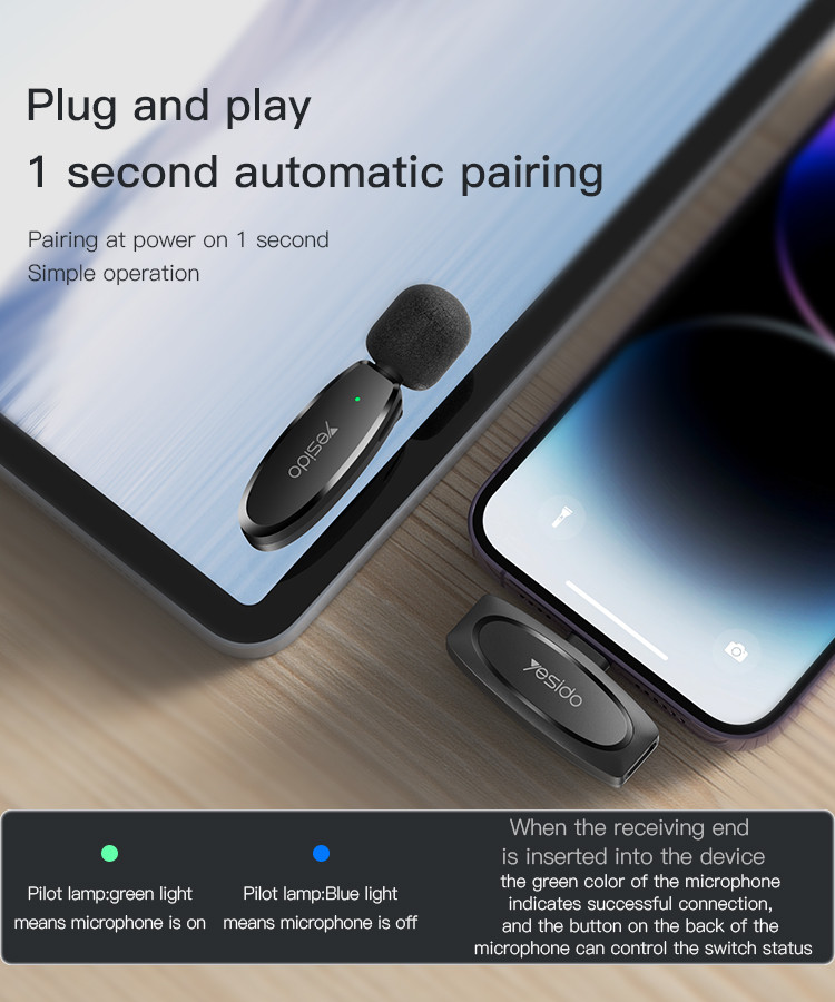 Portable Wireless Transmission 360 Pickup Voice Type-C Transmit Port Wireless MEMS Microphone