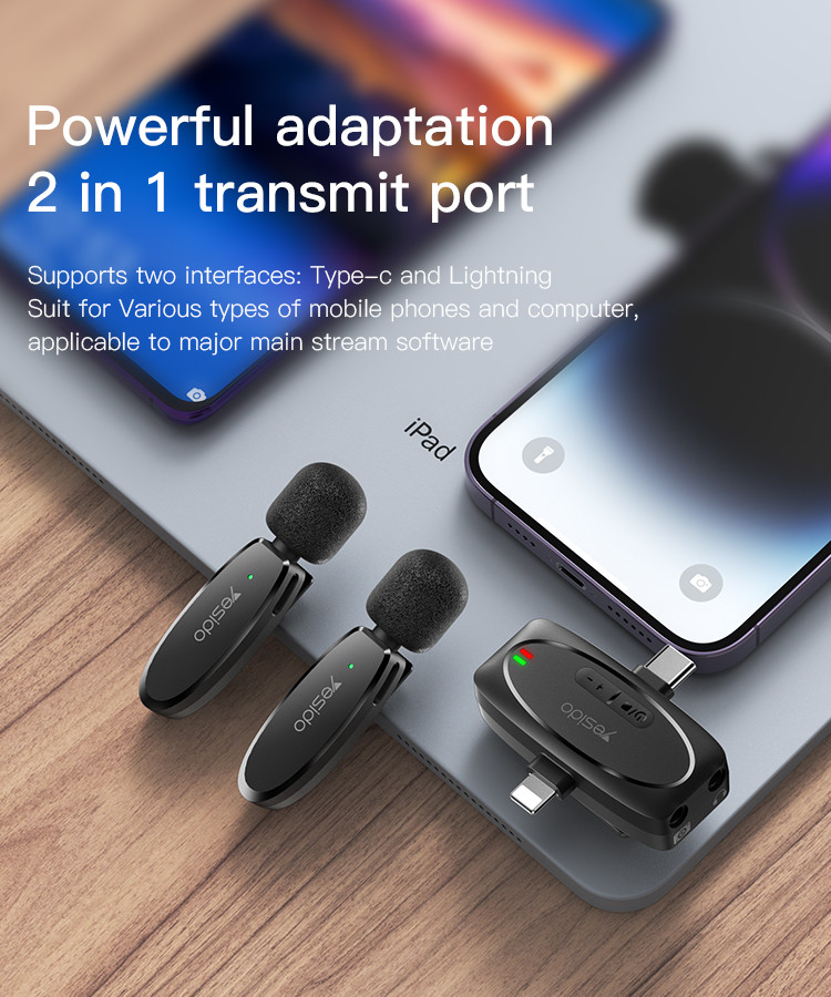 Portable Wireless Transmission 360 Pickup Voice IP Transmit Port Wireless MEMS Microphone