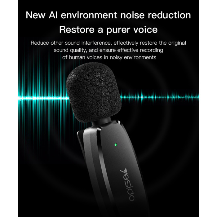 Portable 360 Pickup Voice IP Type-c 2 in 1 Transmit Port 2 Wireless MEMS Microphone