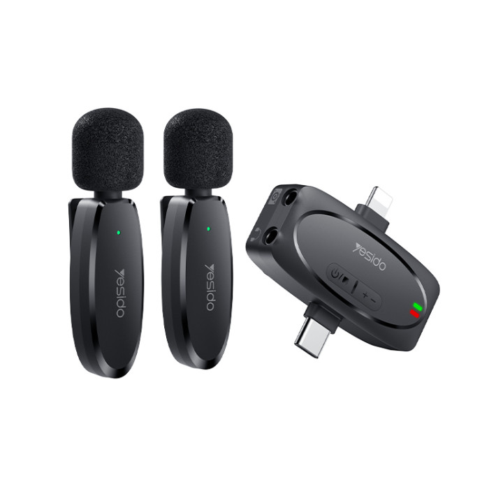 Portable 360 Pickup Voice IP Type-c 2 in 1 Transmit Port 2 Wireless MEMS Microphone