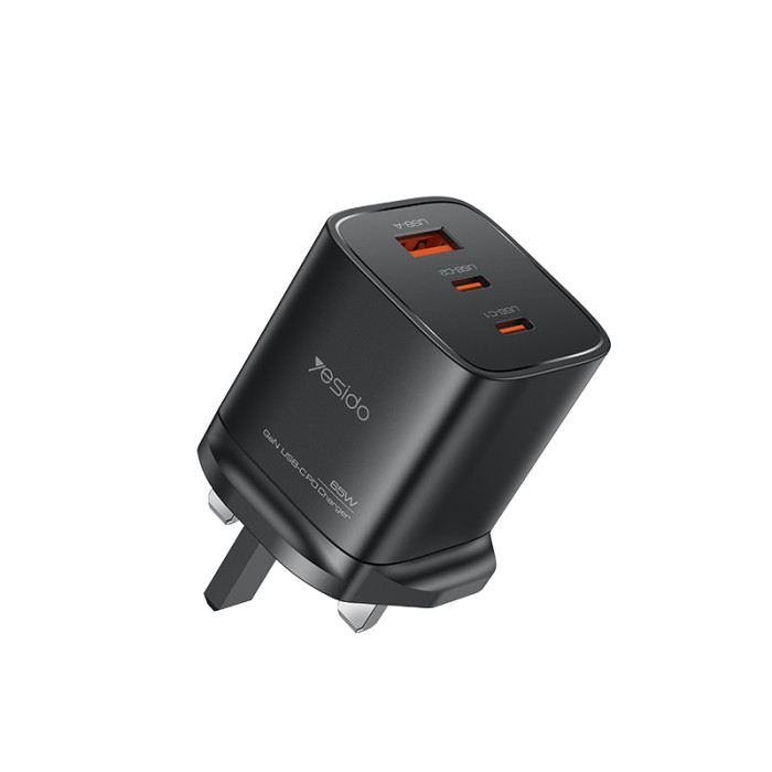 Yesido Yc84 Low Temperatures 65W Fast Charging 2 Usb C Usb A Three Port Uk Gan Fast Charger“ Premium Quality, Stylish & Durable Protective Case