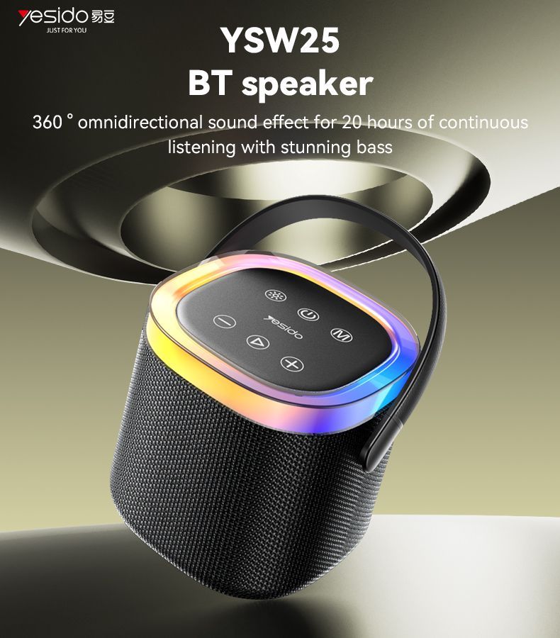 Yesido Ysw25 Bt5 3 360 Sound Effect 8W 1800Mah High Capacity Battery Ip67 Waterproof Rating Speaker“ Premium Quality, Stylish & Durable Protective Case