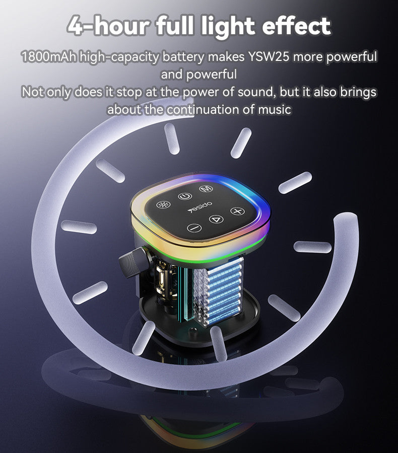 Yesido Ysw25 Bt5 3 360 Sound Effect 8W 1800Mah High Capacity Battery Ip67 Waterproof Rating Speaker“ Premium Quality, Stylish & Durable Protective Case